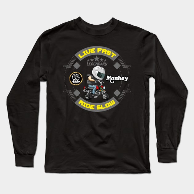 Honda Monkey legendary tshirt Long Sleeve T-Shirt by wankedah